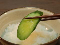夏野菜をおいしくいただける、「胡瓜のぬか漬」